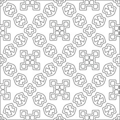 Geometric vector pattern with triangular elements. Seamless abstract ornament for wallpapers and backgrounds. Black and white colors.
