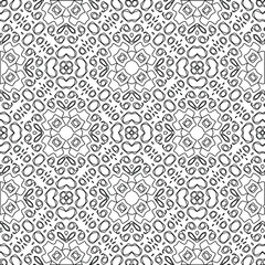 Geometric vector pattern with triangular elements. Seamless abstract ornament for wallpapers and backgrounds. Black and white colors.
