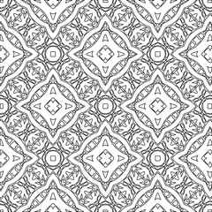Geometric vector pattern with triangular elements. Seamless abstract ornament for wallpapers and backgrounds. Black and white colors.
