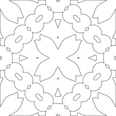 Geometric vector pattern with triangular elements. Seamless abstract ornament for wallpapers and backgrounds. Black and white colors.
