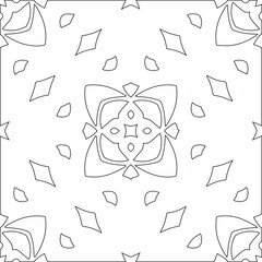 Geometric vector pattern with triangular elements. Seamless abstract ornament for wallpapers and backgrounds. Black and white colors.
