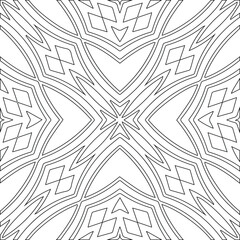 Geometric vector pattern with triangular elements. Seamless abstract ornament for wallpapers and backgrounds. Black and white colors.
