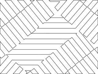 Geometric vector pattern with triangular elements. abstract ornament for wallpapers and backgrounds. Black and white colors. 