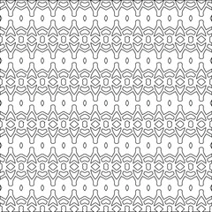 Geometric vector pattern with triangular elements. Seamless abstract ornament for wallpapers and backgrounds. Black and white colors.
