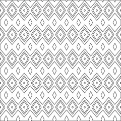 Geometric vector pattern with triangular elements. Seamless abstract ornament for wallpapers and backgrounds. Black and white colors.
