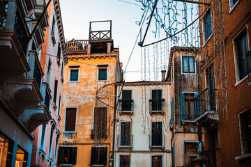 Obraz premium Antique building view in Venice, ITALY