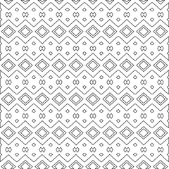 Geometric vector pattern with triangular elements. Seamless abstract ornament for wallpapers and backgrounds. Black and white colors.
