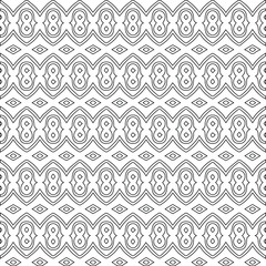 Geometric vector pattern with triangular elements. Seamless abstract ornament for wallpapers and backgrounds. Black and white colors.
