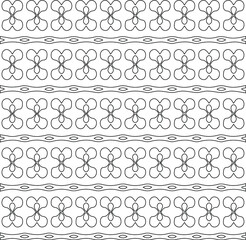 Geometric vector pattern with triangular elements. Seamless abstract ornament for wallpapers and backgrounds. Black and white colors.
