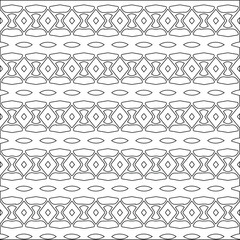 Geometric vector pattern with triangular elements. Seamless abstract ornament for wallpapers and backgrounds. Black and white colors.
