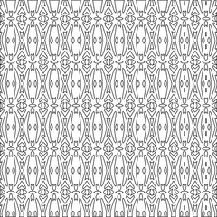 Geometric vector pattern with triangular elements. Seamless abstract ornament for wallpapers and backgrounds. Black and white colors.
