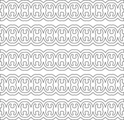 Geometric vector pattern with triangular elements. Seamless abstract ornament for wallpapers and backgrounds. Black and white colors.
