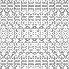 Geometric vector pattern with triangular elements. Seamless abstract ornament for wallpapers and backgrounds. Black and white colors.
