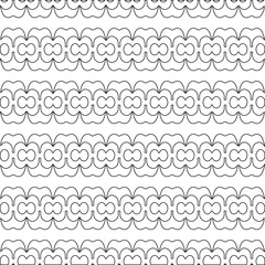 Geometric vector pattern with triangular elements. Seamless abstract ornament for wallpapers and backgrounds. Black and white colors.
