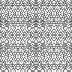 Geometric vector pattern with triangular elements. Seamless abstract ornament for wallpapers and backgrounds. Black and white colors.
