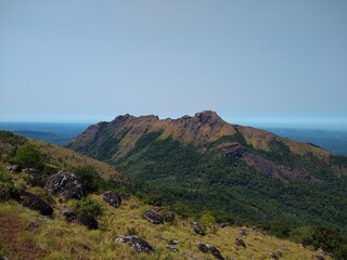 beautiful mountain and valley in Western ghats, Ponmudi Hill Station Thiruvananthapuram Kerala, landscape view