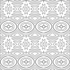 Geometric vector pattern with triangular elements. Seamless abstract ornament for wallpapers and backgrounds. Black and white colors.
