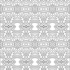 Geometric vector pattern with triangular elements. Seamless abstract ornament for wallpapers and backgrounds. Black and white colors.
