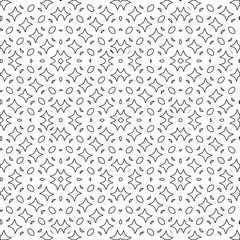 Geometric vector pattern with triangular elements. Seamless abstract ornament for wallpapers and backgrounds. Black and white colors.
