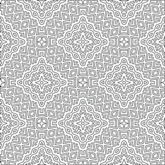 Geometric vector pattern with triangular elements. Seamless abstract ornament for wallpapers and backgrounds. Black and white colors.
