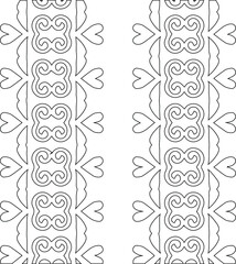 Geometric vector pattern with triangular elements. Seamless abstract ornament for wallpapers and backgrounds. Black and white colors.
