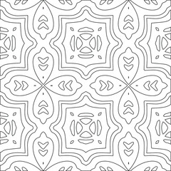 Geometric vector pattern with triangular elements. Seamless abstract ornament for wallpapers and backgrounds. Black and white colors.
