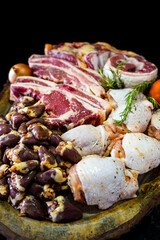 Meat (Barbecue - Chicken heart, chicken meat, pork rib, and entrecot)