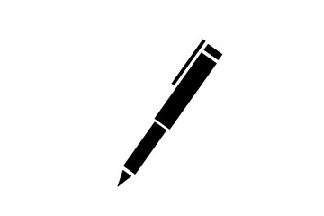 metal pen isolated on white background