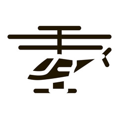 drone helicopter glyph icon vector. drone helicopter sign. isolated symbol illustration