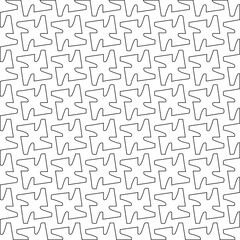 Geometric vector pattern with triangular elements. Seamless abstract ornament for wallpapers and backgrounds. Black and white colors.
