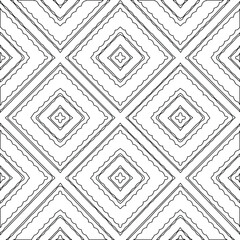 Geometric vector pattern with triangular elements. Seamless abstract ornament for wallpapers and backgrounds. Black and white colors.
