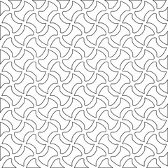 Geometric vector pattern with triangular elements. Seamless abstract ornament for wallpapers and backgrounds. Black and white colors.
