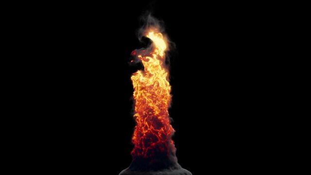 Fire An Smoke Tornado, Alpha Channel