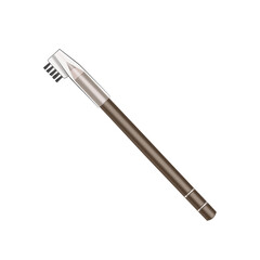 Карандаш для глаз. Макияж. Косметика для глаз. Рисунок, вектор. Карандаш, акварель. Карандаш для бровей. Брови. Коричневый карандаш.Eyeliner. Makeup. Eye cosmetics. Drawing, vector. Pencil, watercolor