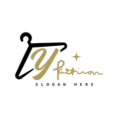 illustration of minimalist botique logo design . the elegant hanger icon