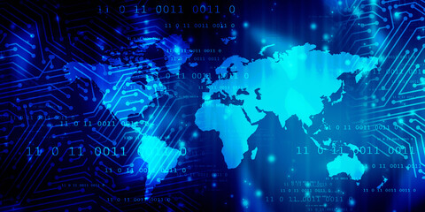 2d illustration world map abstract background
