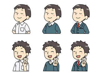 Fototapeta premium 男子学生のバストアップ