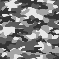 grey camouflage seamless pattern. Camo Military. Modern print. Vector