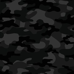 dark camouflage seamless pattern. Camo Military. Modern print. Vector