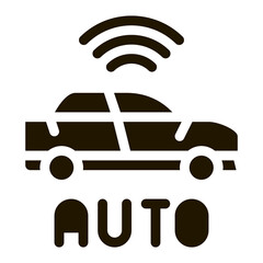 electro auto car glyph icon vector. electro auto car sign. isolated symbol illustration