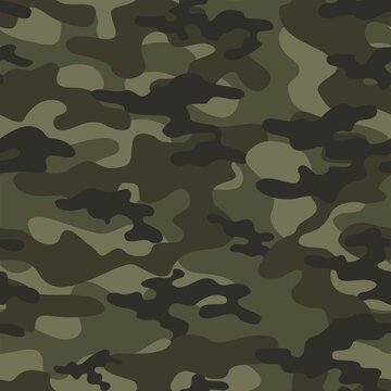 Texture military camouflage repeat print. Seamless army pattern. Modern