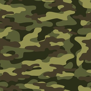 military green camouflage vector seamless print