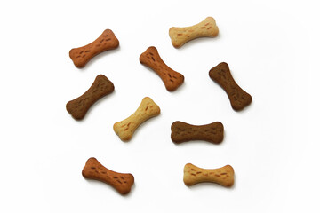 dry dog food in the form of bones