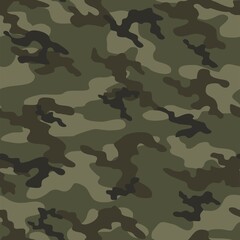 Fototapeta premium green camouflage seamless pattern. Camo Military. Modern print. Vector