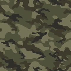 Camouflage military seamless vector pattern for clothing, fabric prints. modern.