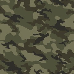 Fototapeta premium Camouflage military seamless vector pattern for clothing, fabric prints. modern.