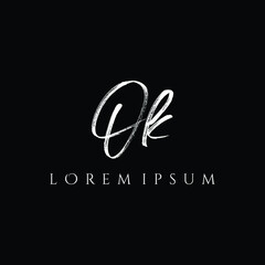 Letter OK luxury logo design vector