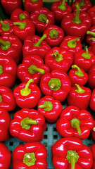Stock Of Red Bell Peppers