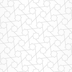 Рattern with thin straight lines, stars and polygons. Seamless linear Abstract geometric texture. Background in Arabic style. Vector design for textile, fabric and wrapping.