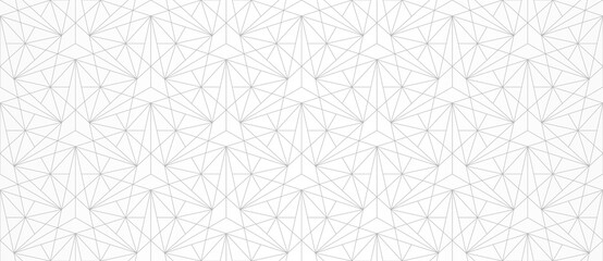 Pattern with thin lines and polygons on white background. Vector Stylish abstract geometric diamond texture for jewelry design. Seamless linear pattern for fabric, textile and wrapping. Modern swatch.